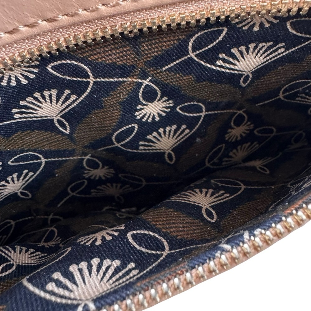 Spartina 449 Leather Wristlet Zipper Pouch Tan - Picture 5 of 11